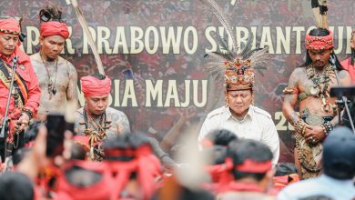 Capres Prabowo Subianto saat berada di Kalimantan (foto : istimewa)