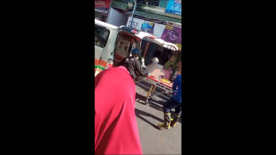 kejadian tabung gas meledak di Ketawanggede (tangkapan layar dari video kiriman pendengar)