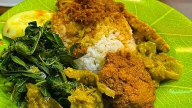 Nasi rendang khas Padang yang ada di Kota Malang. (Instagram : @ampera_dep_pasca)